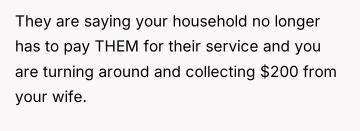 They are saying your household no longer has to pay...