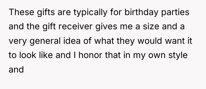 These gifts are typically for birthday parties and the gift...