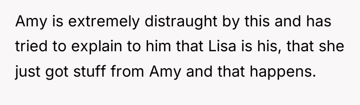 Amy is extremely distraught by this and has tried to...