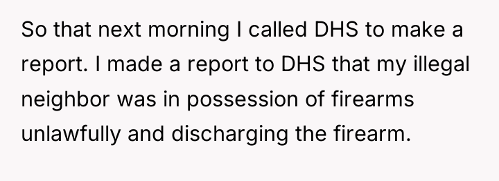 So that next morning I called DHS to make a...