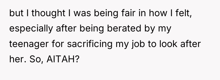 but I thought I was being fair in how I...