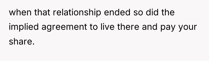 when that relationship ended so did the implied agreement to...