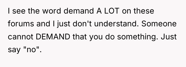 I see the word demand A LOT on these forums...