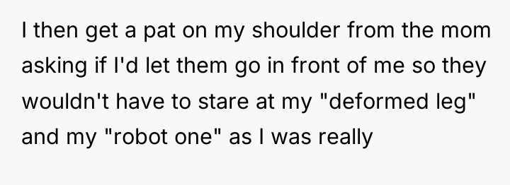 I then get a pat on my shoulder from the...