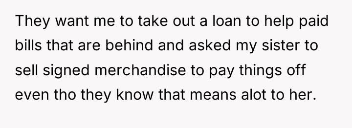 They want me to take out a loan to help...
