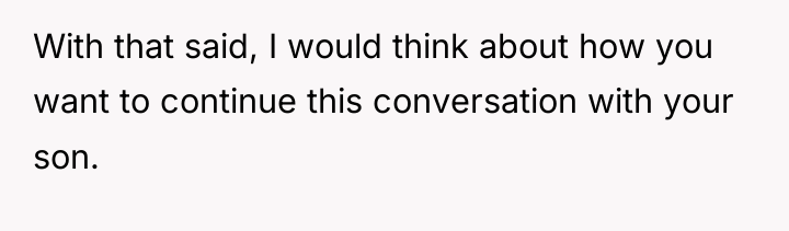 With that said, I would think about how you want...