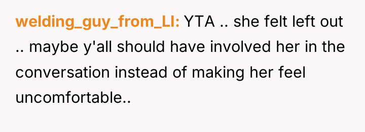 welding_guy_from_LI YTA .. she felt left out .. maybe y'all...
