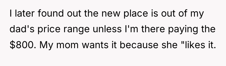 I later found out the new place is out of...