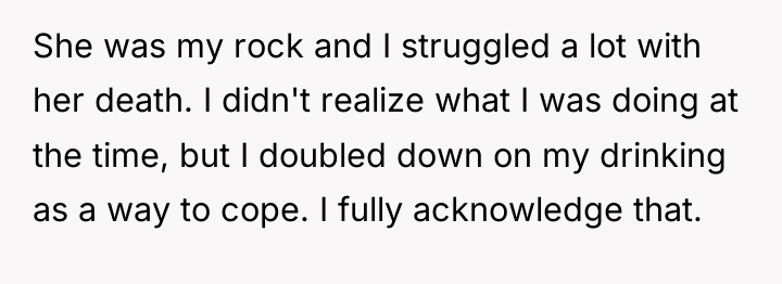 She was my rock and I struggled a lot with...