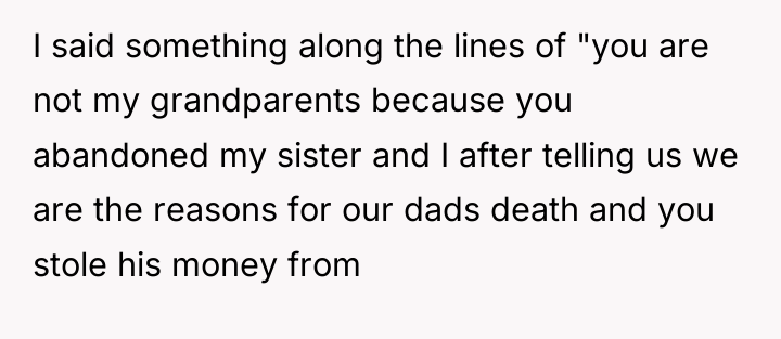 I said something along the lines of "you are not...