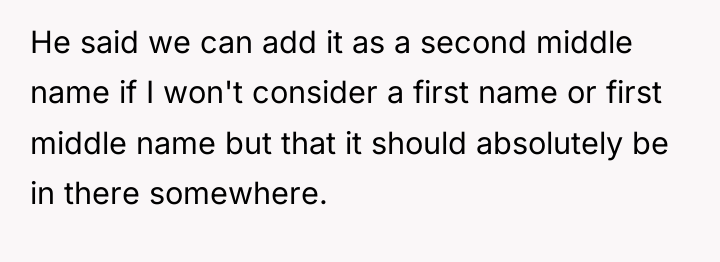 He said we can add it as a second middle...