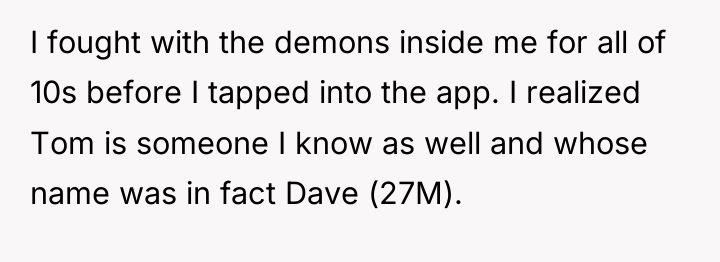 I fought with the demons inside me for all of...
