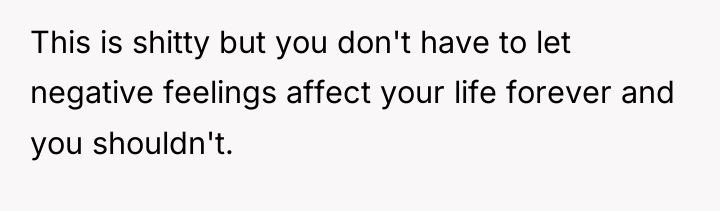 This is shitty but you don't have to let negative...