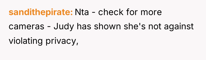 sandithepirate Nta - check for more cameras - Judy has...