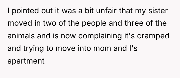 I pointed out it was a bit unfair that my...