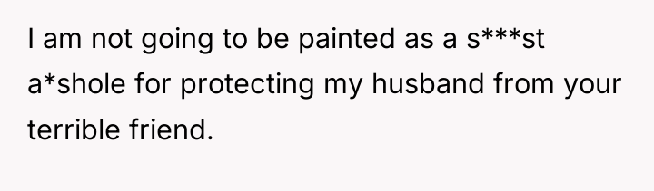 I am not going to be painted as a s***st...