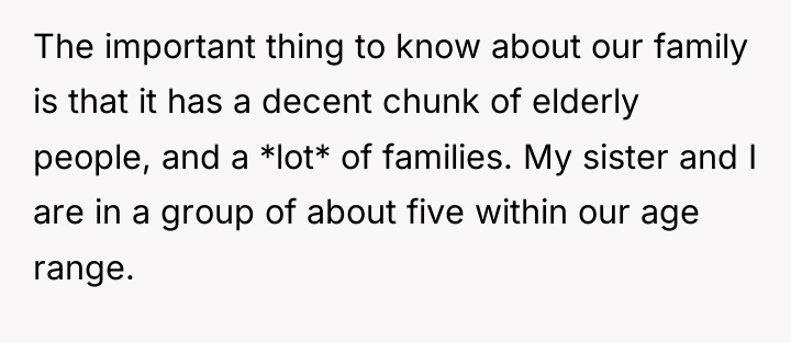 The important thing to know about our family is that...