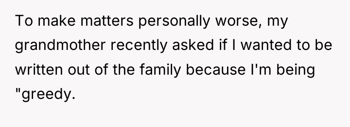 To make matters personally worse, my grandmother recently asked if...