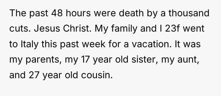 The past 48 hours were death by a thousand cuts....