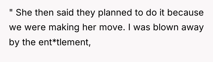 " She then said they planned to do it because...