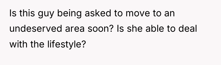 Is this guy being asked to move to an undeserved...