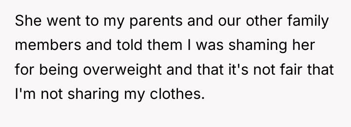 She went to my parents and our other family members...