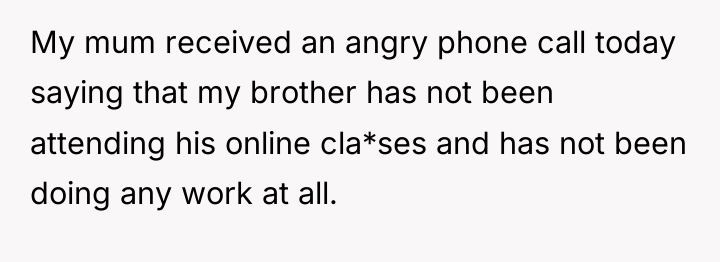 My mum received an angry phone call today saying that...