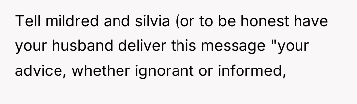 Tell mildred and silvia (or to be honest have your...