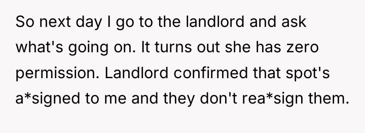 So next day I go to the landlord and ask...