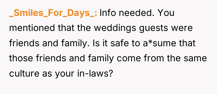 _Smiles_For_Days_ Info needed. You mentioned that the weddings guests were...
