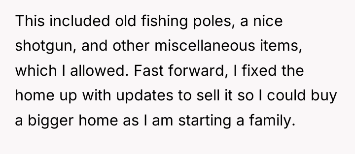 This included old fishing poles, a nice shotgun, and other...
