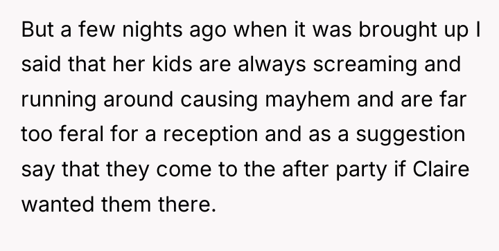 But a few nights ago when it was brought up...