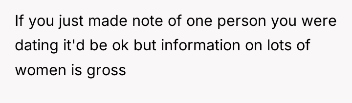 If you just made note of one person you were...