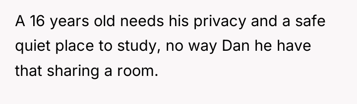 A 16 years old needs his privacy and a safe...