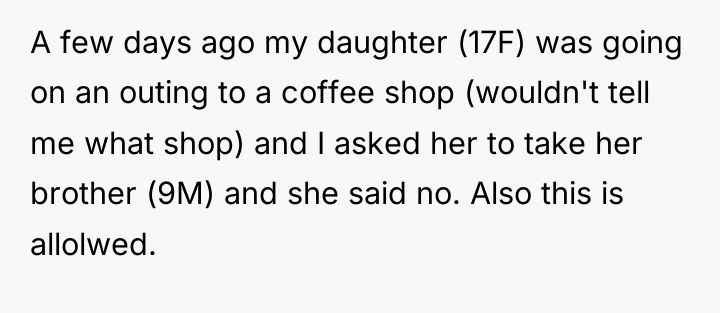 A few days ago my daughter (17F) was going on...