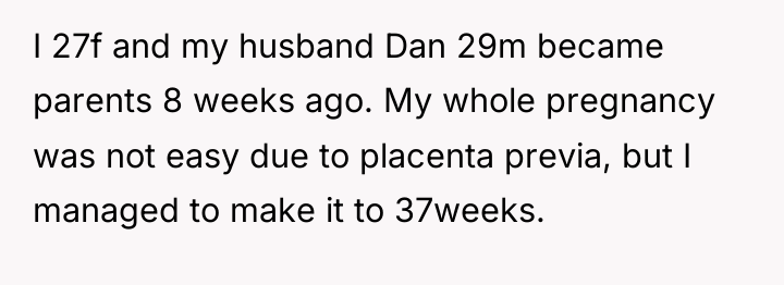I 27f and my husband Dan 29m became parents 8...