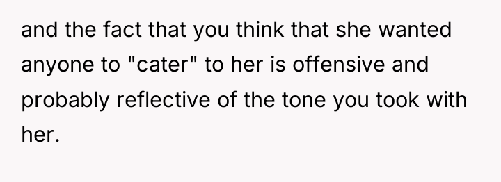and the fact that you think that she wanted anyone...