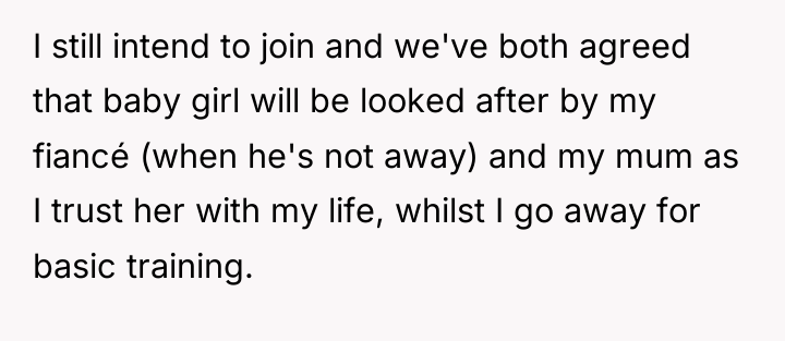 I still intend to join and we've both agreed that...