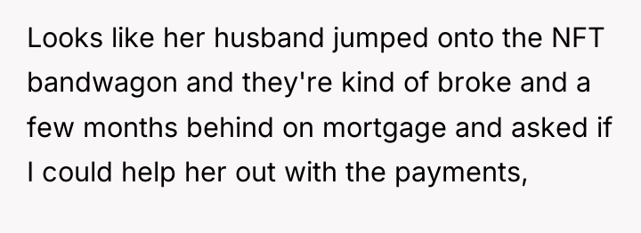Looks like her husband jumped onto the NFT bandwagon and...