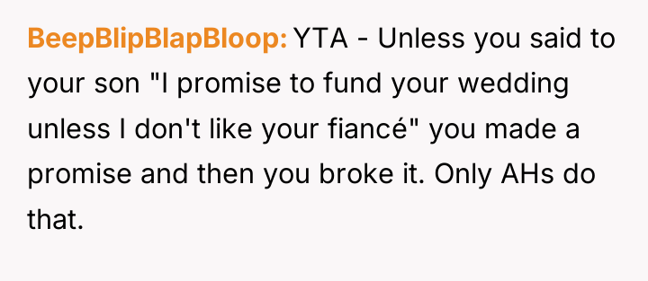 BeepBlipBlapBloop YTA - Unless you said to your son "I...