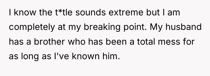 I know the t*tle sounds extreme but I am completely...