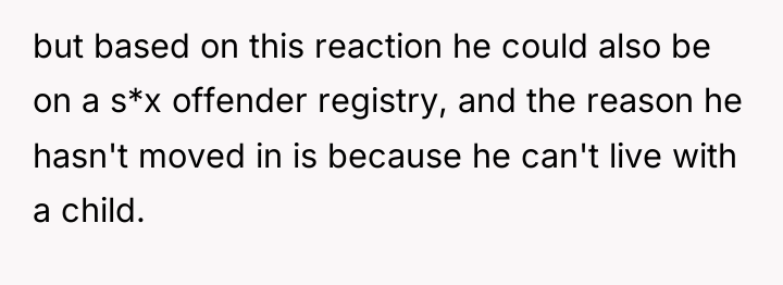 but based on this reaction he could also be on...