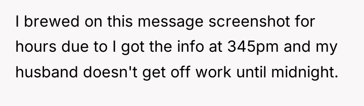 I brewed on this message screenshot for hours due to...