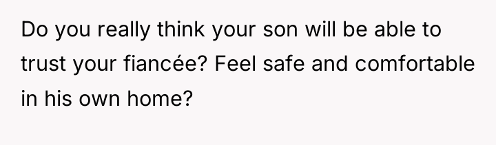Do you really think your son will be able to...
