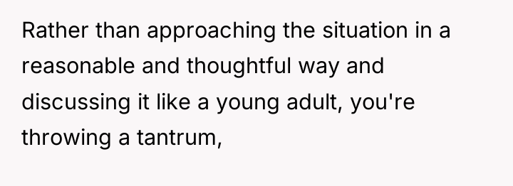 Rather than approaching the situation in a reasonable and thoughtful...