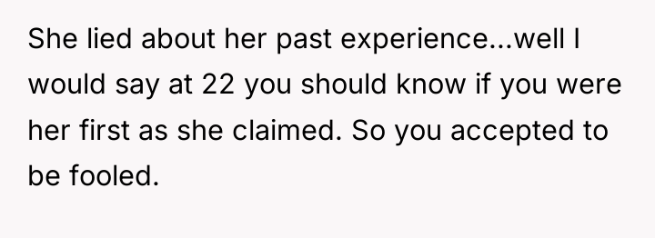 She lied about her past experience...well I would say at...