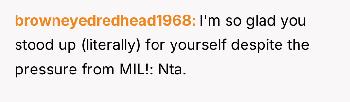browneyedredhead1968 I'm so glad you stood up (literally) for yourself...