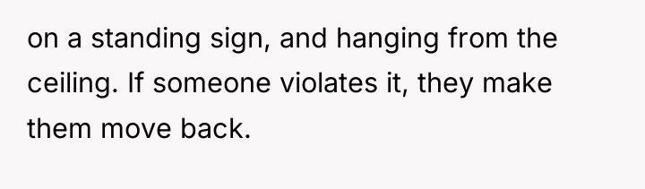 on a standing sign, and hanging from the ceiling. If...