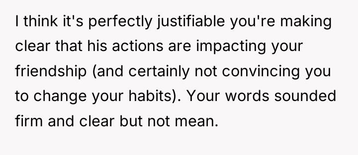 I think it's perfectly justifiable you're making clear that his...