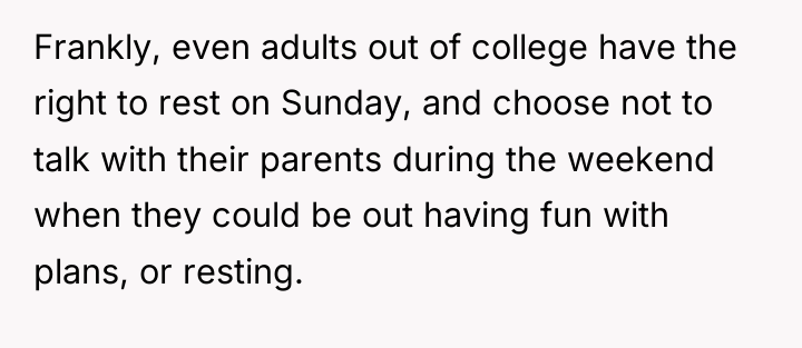 Frankly, even adults out of college have the right to...